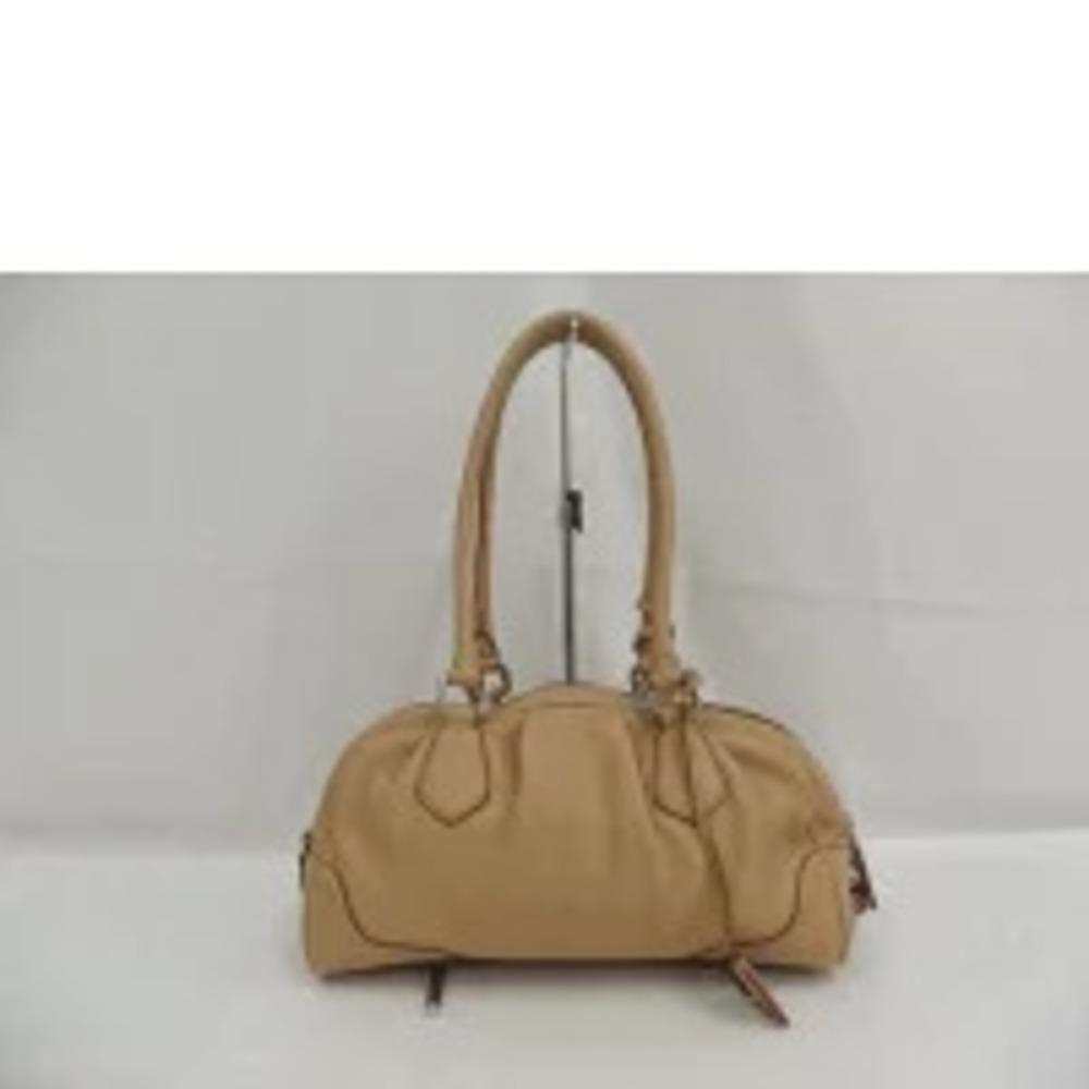 Prada Cervo bag bowler naturale Tan beige leather Antik Tan